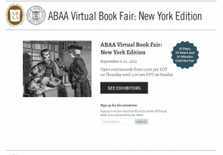 ABAA Virtual Book Fair: New York Edition
