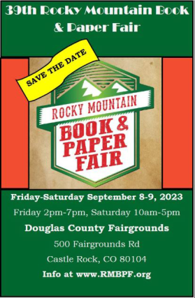 The 39th Rocky Mountain Book and Paper Fair